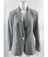 Lane Bryant Blazer Jacket Blue White Striped Womens Plus Size 20 Cotton ... - $33.66