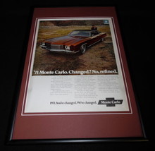 1971 Chevy Monte Carlo Framed 12x18 ORIGINAL Vintage Advertisement - £39.65 GBP