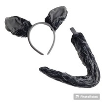 Adult Wolf Headband Ears and Tail Costume Accessories Kit Cosplay Fox Grey  - £7.87 GBP