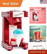 Compact Snow Cone Ice Shaver - Makes 20 Icy Treats with Stainless Steel ... - $1,196.03 MXN