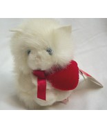 VINTAGE Russ ITTY BITTY LOVE WHITE CAT W/ HEART 3&quot; Plush Stuffed Animal NEW - $271.48 MXN