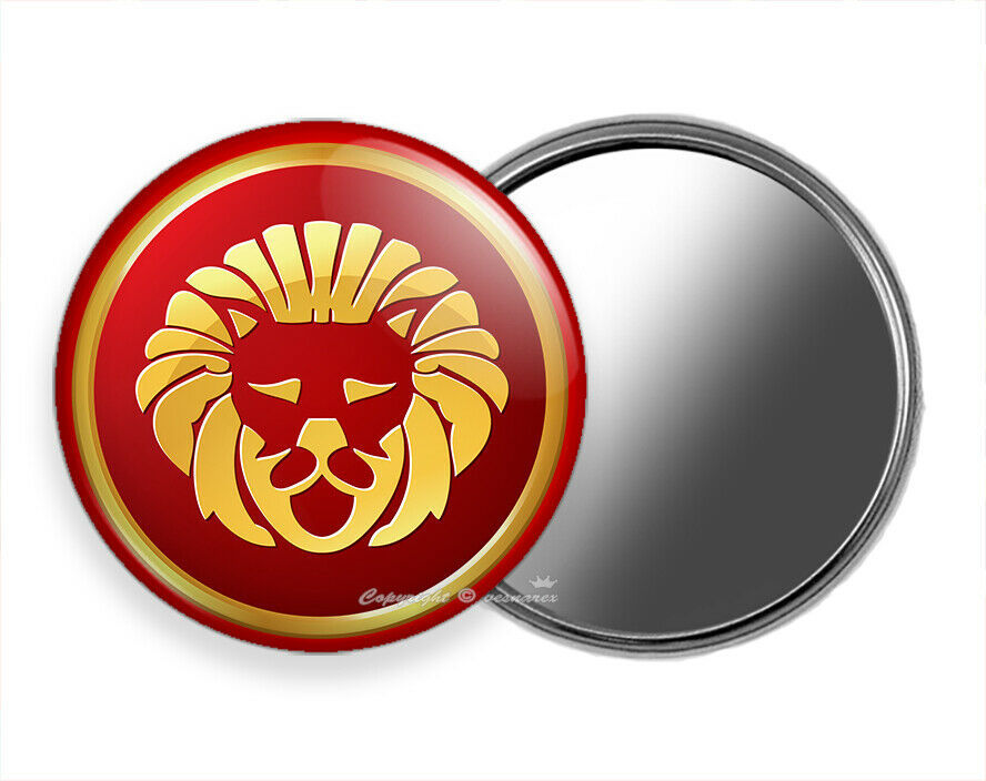 LEO ZODIAC HOROSCOPE LUCKY ASTROLOGY SIGN POCKET PURSE MAKEUP MIRROR GIFT IDE