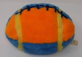 Vintage Eden Football Baby Lovely Rattle Plush Toy Orange Blue 90s 1990s - $39.59