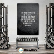 Muhammad Ali Quote Wall Art I Hated Every Minute of Training Motivation Art-P806 - £19.36 GBP+