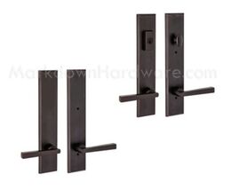 Pella Baldwin Hinged Patio Active Keyed + Passive Handles - Distressed B... - $829.95