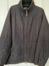 Polo Ralph Lauren Quilted Jacket Vintage Fleece Lined Brown Suede Accent... - £77.97 GBP