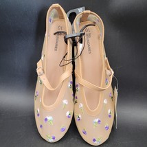 New With Tags No Boundaries Women&#39;s Floral Mesh Mary Jane Flat Shoes Siz... - $19.79