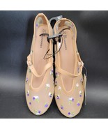 New With Tags No Boundaries Women&#39;s Floral Mesh Mary Jane Flat Shoes Siz... - $19.79