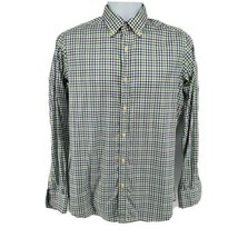 Massimo Dutti Men&#39;s Shirt Size M Long Sleeve Button Up Check Plaid - £23.26 GBP