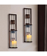 Wall Sconce Candle Holder Metal Wall Decorations for Living Room, Bathro... - $642.66 MXN