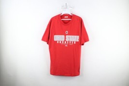 Vintage Majestic Mens Medium Distressed Spell Out Ohio State University T-Shirt - £23.83 GBP