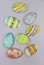 Easter Egg Fridge Magnets Set Miniature Novelty Decorative Ceramic Hand Painted - £9.91 GBP