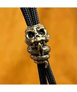 Brass "Spotted Big-headed Snake" EDC Knife Bead, Lanyard Making Supply - $11.99