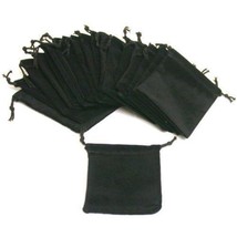 20 Black Velvet Pocket Watch &amp; Jewelry Drawstring Gift Pouches 3&quot; - £16.43 GBP