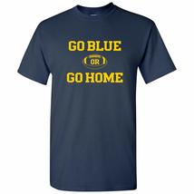 Michigan Wolverines Go Blue or Go Home Football T-Shirt - Large - Navy - £19.17 GBP