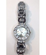 Arnex Silver Tone &amp; Rhinestone Wrist Watch by Lucien Piccard NEEDS BATTERY - $25.00