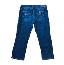 Silver Jeans Womens Size 34 Suki Capri Dark Wash Denim Embellished Distr... - $24.99