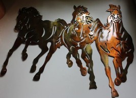 Running Free Horses - Western Metal Wall Art - Copper 21&quot; x 18&quot; - $81.65