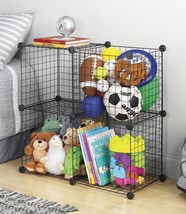 Whitmor 4 Storage Cubes, Organize, Room, Home, Garage, Office, Black,Cubes, Wire - £23.32 GBP