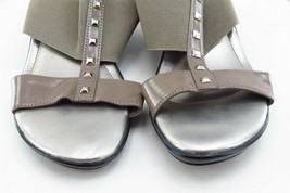 Dexflex Comfort Sz 8.5 M Brown Slide Fabric Women Sandals - $19.75