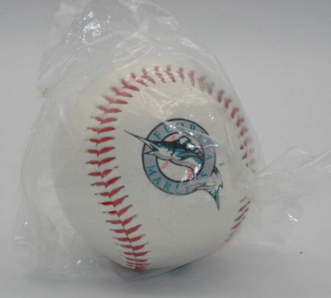 MLB Florida Marlins Baseball with Chuck Carr photo - New in Sealed Bag - $4.49