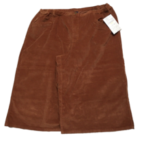 Women&#39;s Denim &amp; Co.  Corduroy Pull-On Pants - Size 3X  Gauchos Caramel Brown - £20.17 GBP