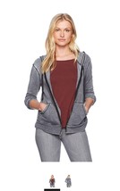LAmade Women&#39;s Burnout French Terry Zingne Hoodie, Raven, Small - $30.15