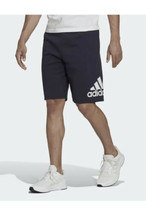 New Adidas Men&#39;s Logo Fleece Shorts Black White Medium - £22.22 GBP