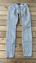 the lucky brand women’s Sofia skinny Paisley patterned jeans size 0 beige i10 - £11.81 GBP