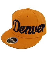 Denver Men&#39;s Offset Cursive Script Snapback Baseball Cap (Orange) - £11.95 GBP