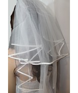 New beautiful White / Ivory Wedding Veil 2 Layer Elbow Length with hair ... - £20.14 GBP