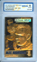 2007 Baseball Alex Rodriguez 3 Times Mvp New York Yankees 23K Gold Card Graded - £8.52 GBP