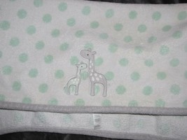 Carters Just One You 2 Giraffe Polka Dot Baby Blanket Grey Green Securit... - £21.36 GBP