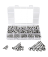 525Pcs M2-M4 Phillips Pan Head Self Tapping Screws, 304 SS, 13 Sizes - $14.88