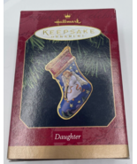 Hallmark Keepsake Ornament Pressed Tin Daughter Stocking With Angel 1997 - £3.76 GBP