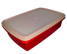 Vtg Tupperware Tuppercraft Stow N Go 767-2 768-1 769-1 Red Super Used Condition - £17.34 GBP