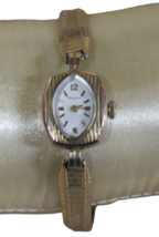 Vintage Womens Bulova Wind-Up Watch 10K RGP Bezel &amp; Gold-Filled Bracelet... - £27.18 GBP