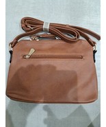 Women Solid Multi-pockets Casual PU Leather Crossbody Shoulder Bag Brown - €18,86 EUR