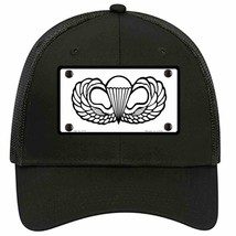 Parachute Badge Novelty Black Mesh License Plate Hat - £22.97 GBP