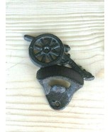 Bottle Opener Wall Mounted Cannon Bar Decor Rustic Man Cave Canon Cast Iron - $188.16 MXN