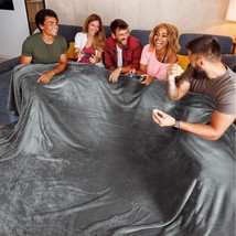 Oversized King Fleece Blanket 120&quot;X120&quot; - Soft Cozy Extra Large Throw Blankets F - £57.58 GBP