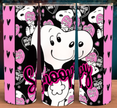 Snoopy with Pink Hearts Cup Mug Tumbler 20oz - £15.68 GBP