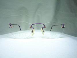 Titanium, eyeglasses, rimless, round, square, oval, frames, men&#39;s, women&#39;s, NOS - £108.19 GBP