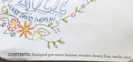 Bucilla Lily &amp; Val Stamped Embroidery Banner Kit All Good Things Are Wil... - £7.53 GBP