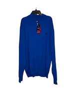 Chaps Mens 1/4 Zip Pullover Sweater Performance Size Large Blue Natural ... - $26.79