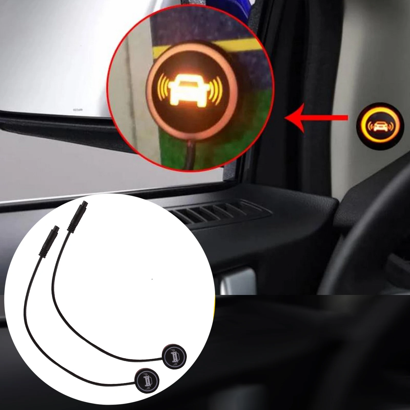 Vehicle Car Blind Spot Detection System BSD Warning Light Alarm Safety Driving - £12.86 GBP