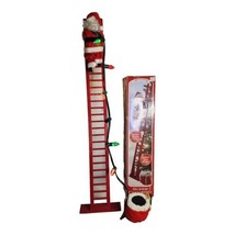 Mr. Christmas Super Climbing Santa Ladder LED Lights Plays 15 Christmas ... - $46.43