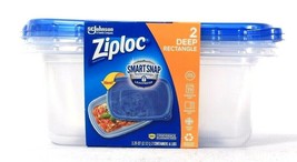 Ziploc Smart Snap Technology Leak Proof 2 Ct Deep Rectangle Storage Cont... - $17.99