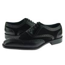 Carrucci KS509-25 Wingtip Oxford, Men&#39;s Brogue Dress Leather/Suede Shoes... - £79.75 GBP
