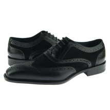 Carrucci KS509-25 Wingtip Oxford, Men&#39;s Brogue Dress Leather/Suede Shoes... - $87.50